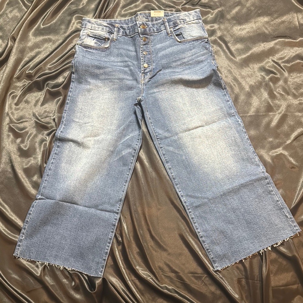 Time and Tru Blue Flare Wide Leg Jeans